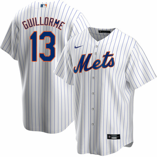 Men's New York Mets #13 Luis Guillorme White Cool Base Stitched Baseball Jersey